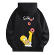 画像11: homer simpson x donuts hoodie　ユニセックス男女兼用ホーマーシンプソン×ドーナッツドーナツフーディプリント パーカー  (11)