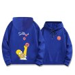 画像2: homer simpson x donuts hoodie　ユニセックス男女兼用ホーマーシンプソン×ドーナッツドーナツフーディプリント パーカー  (2)