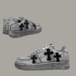 画像1: Unisex AF1 x CH Style with Cross Patch Shoes Sneaker ユニセックス クロスパッチ スニーカー シューズ サイズ36~44 (1)
