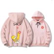 画像9: homer simpson x donuts hoodie　ユニセックス男女兼用ホーマーシンプソン×ドーナッツドーナツフーディプリント パーカー  (9)