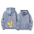 画像6: homer simpson x donuts hoodie　ユニセックス男女兼用ホーマーシンプソン×ドーナッツドーナツフーディプリント パーカー  (6)