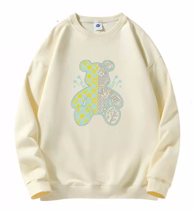 画像3: Half Monogram & Terminator Bear sweatshirt　ユニセックス男女兼用 ハーフモノグラム＆ターミネーターベア熊スエットトレーナー  (3)