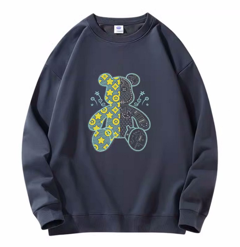 画像4: Half Monogram & Terminator Bear sweatshirt　ユニセックス男女兼用 ハーフモノグラム＆ターミネーターベア熊スエットトレーナー  (4)