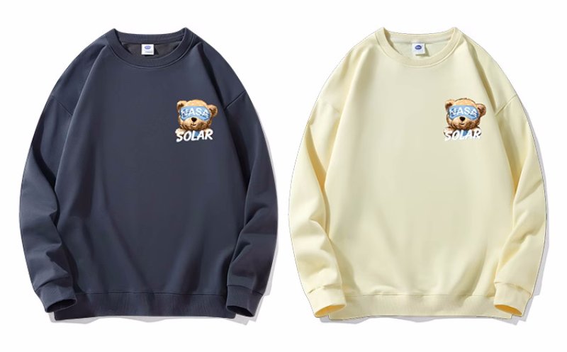 画像9: One point NASA x Blindfold Bear sweatshirt　ユニセックス男女兼用ワンポイントナサ×目隠しベア熊 スエットトレーナー  (9)