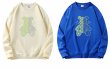 画像9: Half Monogram & Terminator Bear sweatshirt　ユニセックス男女兼用 ハーフモノグラム＆ターミネーターベア熊スエットトレーナー  (9)