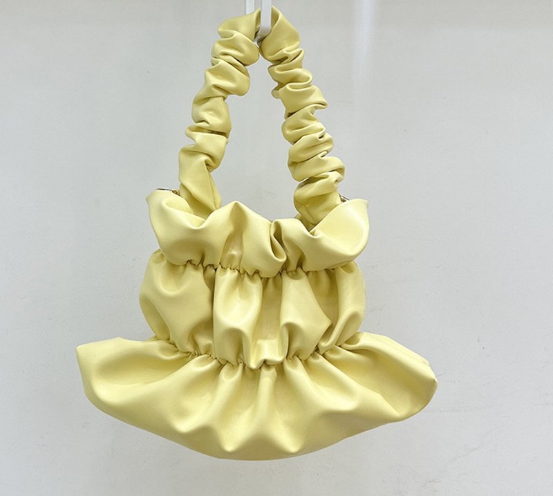 画像5: wrinkled cloud bag tote shoulder bag Handbag 　リンクルレザースイートトートショルダーバッグ (5)