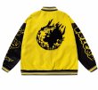 画像11: Earth on fire embroidered  stadium jacket baseball uniform jacket blouson  ユニセックス 男女兼用アース炎上ファイアー刺繍スタジアムジャンパー スタジャン MA-1 ボンバー ジャケット ブルゾン (11)