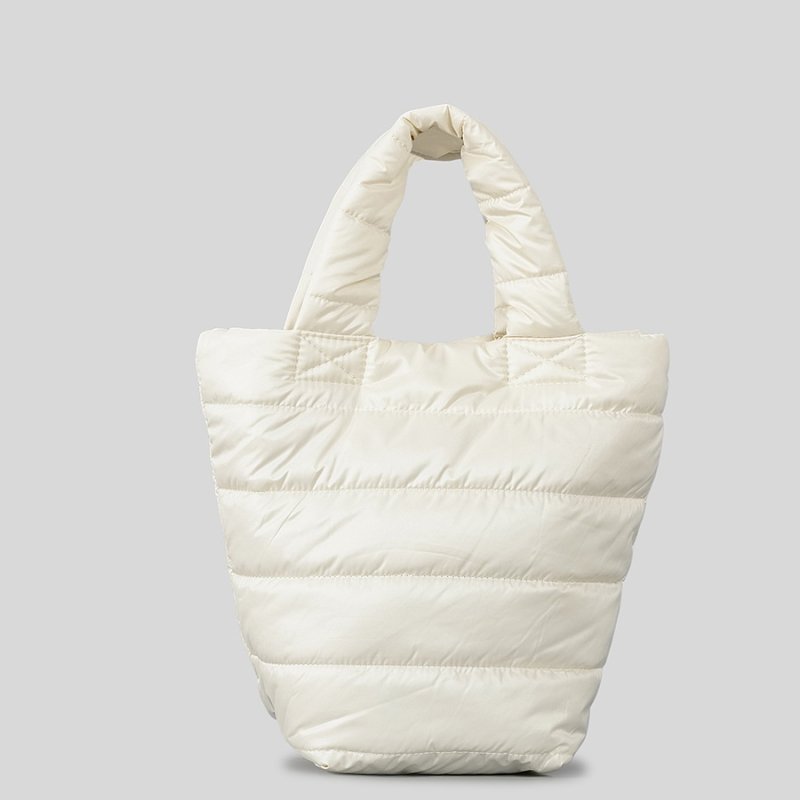 画像4: Down quilted lightweight tote shoulder eco bag Handbag 　ダウンキルティング軽量トートショルダーバッグ (4)