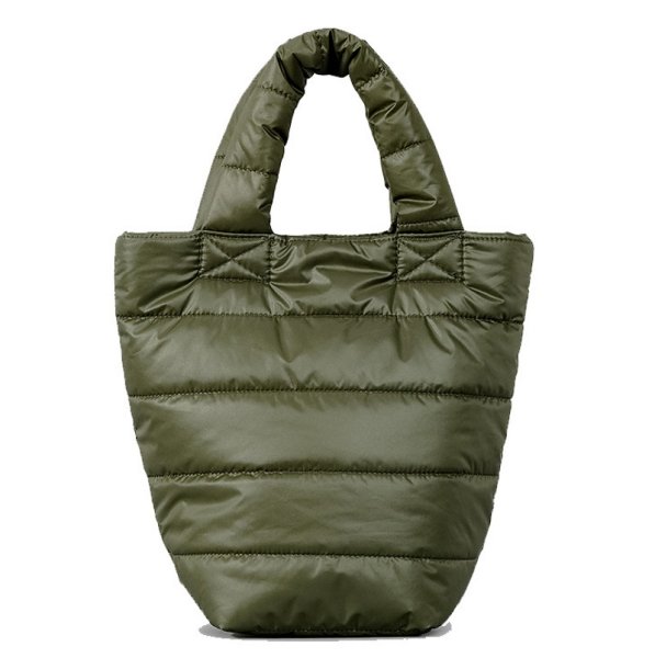 画像1: Down quilted lightweight tote shoulder eco bag Handbag 　ダウンキルティング軽量トートショルダーバッグ (1)