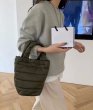 画像8: Down quilted lightweight tote shoulder eco bag Handbag 　ダウンキルティング軽量トートショルダーバッグ (8)