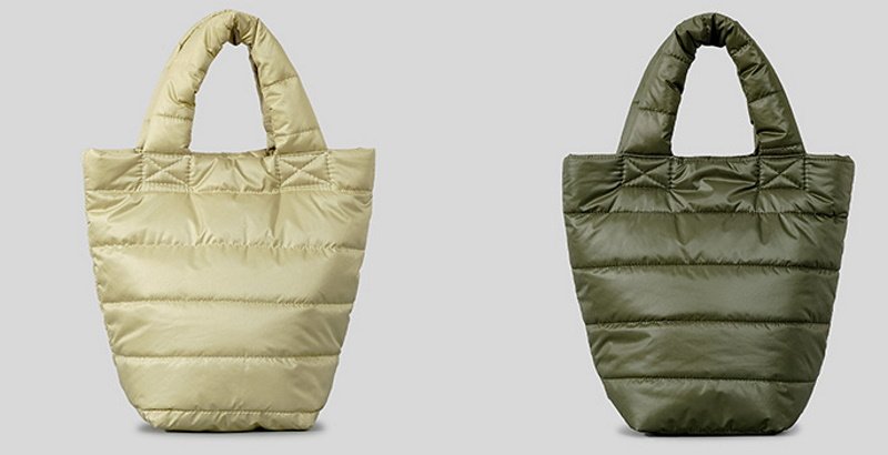 画像6: Down quilted lightweight tote shoulder eco bag Handbag 　ダウンキルティング軽量トートショルダーバッグ (6)