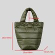 画像14: Down quilted lightweight tote shoulder eco bag Handbag 　ダウンキルティング軽量トートショルダーバッグ (14)