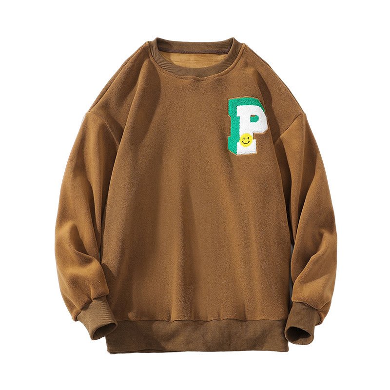 画像6: P logo & smile one point sweatshirt　ユニセックス男女兼用Pロゴ&スマイルワンポイントスエットトレーナー  (6)