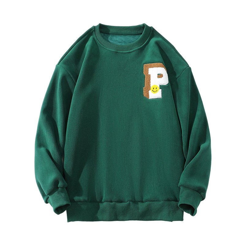 画像3: P logo & smile one point sweatshirt　ユニセックス男女兼用Pロゴ&スマイルワンポイントスエットトレーナー  (3)