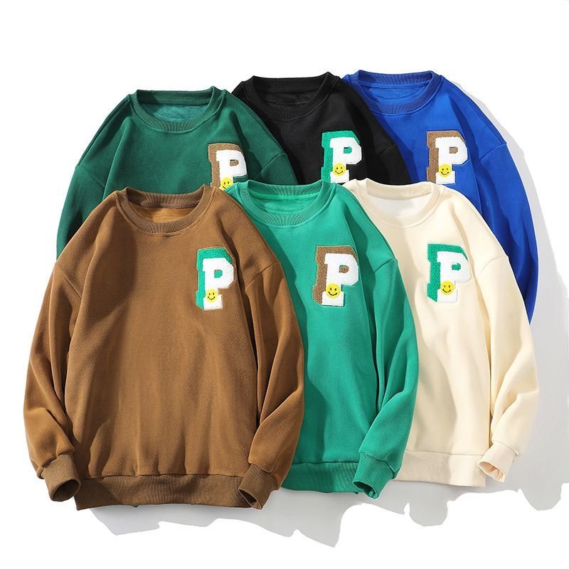 画像7: P logo & smile one point sweatshirt　ユニセックス男女兼用Pロゴ&スマイルワンポイントスエットトレーナー  (7)