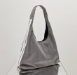 画像11: 3 line Nilong cloth shoulder tote shoulder eco bag Handbag 　3本ラインナイロンクロストートショルダーエコバッグ (11)