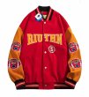 画像5: etter embroidery baseball jacket stadium jacket baseball uniform jacket blouson  ユニセックス 男女兼用レター刺繍スタジアムジャンパー スタジャン MA-1 ボンバー ジャケット ブルゾン (5)