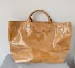 画像2: Kraft Paper Transparent PVC Large Capacity tote  eco bag Handbag 　男女兼用ユニセックスクラフト紙透明PVCトートエコバッグ (2)