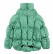 画像4: Irregular split pleated stand-up collar down jacket coat　男女兼用ユニセックスイレギュラースプリットプリーツスタンドカラーダウンジャケット コート (4)