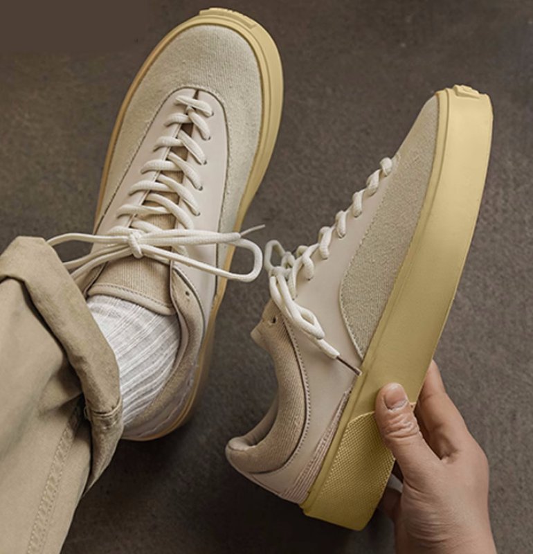 画像10:  color-blocking lace-up sneakers shoes  男女兼用 ユニセックスカラーブロッキングローカットレースアップスニーカー (10)