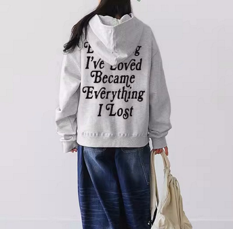 画像3: back letter alphabet logo hoodie　ユニセックス男女兼用バックレターアルファベットロゴフーディプリント パーカー  (3)