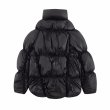 画像8: Irregular split pleated stand-up collar down jacket coat　男女兼用ユニセックスイレギュラースプリットプリーツスタンドカラーダウンジャケット コート (8)