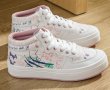 画像10: women's Graffiti high-cut leather lace-up sneakers　グラフィックペイント厚底プラットフォームレザーレースアップスニーカー (10)