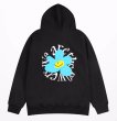 画像2: Circle letter & smile flower hoodie　ユニセックス男女兼用サークルレター＆スマイルフラワーフーディプリント パーカー  (2)