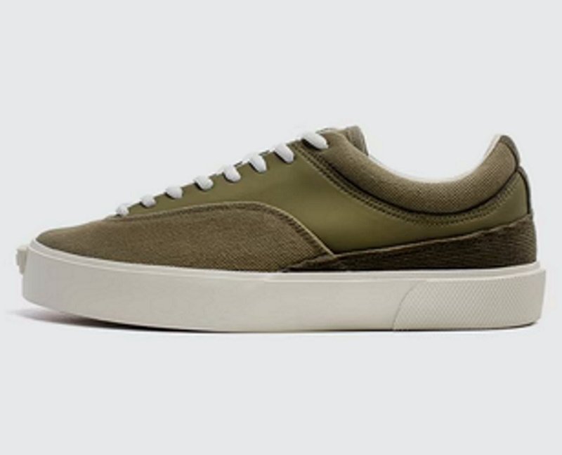 画像3:  color-blocking lace-up sneakers shoes  男女兼用 ユニセックスカラーブロッキングローカットレースアップスニーカー (3)