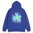 画像1: Circle letter & smile flower hoodie　ユニセックス男女兼用サークルレター＆スマイルフラワーフーディプリント パーカー  (1)