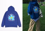 画像5: Circle letter & smile flower hoodie　ユニセックス男女兼用サークルレター＆スマイルフラワーフーディプリント パーカー  (5)