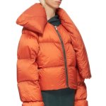 画像13: rubber scarf turtleneck scarf collar short length down jacket coat　ユニセックスタートルネックスカーフ付きショート丈ダウンジャケット コート (13)