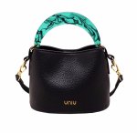 画像8: Marble Plastic Handle Leather Bucket Tote Shoulder Bag Handbag 　マーブルハンドルバケットトートショルダーバッグ (8)