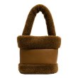 画像2: sheep hair boa combination mini bag Bucket Tote Shoulder Bag Handbag 　シープヘアコンビネーションミニバケットトートショルダーバッグ (2)