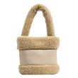 画像1: sheep hair boa combination mini bag Bucket Tote Shoulder Bag Handbag 　シープヘアコンビネーションミニバケットトートショルダーバッグ (1)