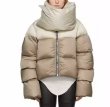 画像5: rubber scarf turtleneck scarf collar short length down jacket coat　ユニセックスタートルネックスカーフ付きショート丈ダウンジャケット コート (5)