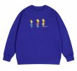 画像1: The Simpsons Logo letter printing loose round neck long-sleeved  sweatshirt　ユニセックス男女兼用ザ・シンプソンズ ロゴレタープリントスエットトレーナー  (1)