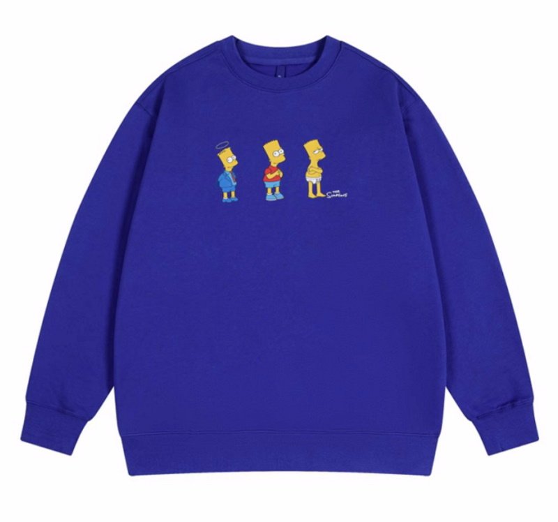 画像1: The Simpsons Logo letter printing loose round neck long-sleeved  sweatshirt　ユニセックス男女兼用ザ・シンプソンズ ロゴレタープリントスエットトレーナー  (1)