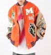 画像6: Mascot & Footprint embroidery baseball jacket stadium jacket baseball uniform jacket blouson  ユニセックス 男女兼用マスコット＆フットプリント刺繍スタジアムジャンパー スタジャン MA-1 ボンバー ジャケット ブルゾン (6)