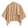 画像2: French niche short pointed collar trench coat style cape 　フレンチニッチショートポインテッドカラートレンチコート風ケープジャケット  (2)