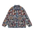 画像1: Mickey Mouse print half jacket coat　男女兼用ユニセックスミッキーマウスプリントハーフジャケット コート (1)