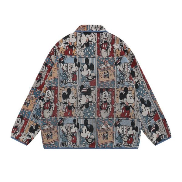 画像2: Mickey Mouse print half jacket coat　男女兼用ユニセックスミッキーマウスプリントハーフジャケット コート (2)