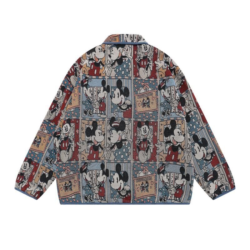 画像2: Mickey Mouse print half jacket coat 男女兼用ユニセックスミッキーマウスプリントハーフジャケット コート (2)