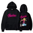 画像2: plain letter print Barbie come on English letter printed hooded hoody sweater　ユニセックス男女兼用 プレーン レター プリントバービーフーディセーターパーカー  (2)