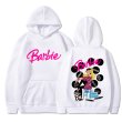 画像4: plain letter print Barbie come on English letter printed hooded hoody sweater　ユニセックス男女兼用 プレーン レター プリントバービーフーディセーターパーカー  (4)