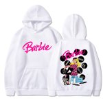 画像4: plain letter print Barbie come on English letter printed hooded hoody sweater　ユニセックス男女兼用 プレーン レター プリントバービーフーディセーターパーカー  (4)