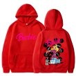 画像5: plain letter print Barbie come on English letter printed hooded hoody sweater　ユニセックス男女兼用 プレーン レター プリントバービーフーディセーターパーカー  (5)