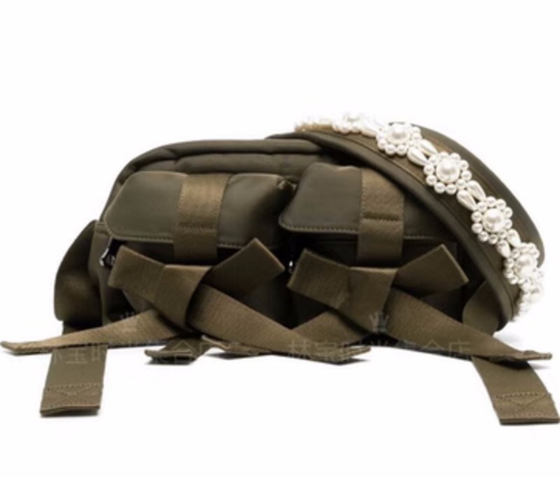 画像3: Sweet Jubilee Pearl Canvas Bow One Shoulder Crossbody Bag shoulderbag Handbag  リボンパール付きワンショルダーバッグ斜め掛けバッグポシェット (3)