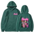 画像8: cross-border Barbie come on English letter printed hooded hoody sweater　ユニセックス男女兼用 バービー＆レターロゴフーディセーターパーカー  (8)