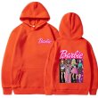 画像12: cross-border Barbie come on English letter printed hooded hoody sweater　ユニセックス男女兼用 バービー＆レターロゴフーディセーターパーカー  (12)